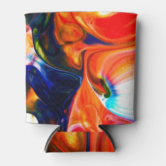 Inktverf exploderen: kleurrijk Abstract Blikjeskoeler (Voorkant)