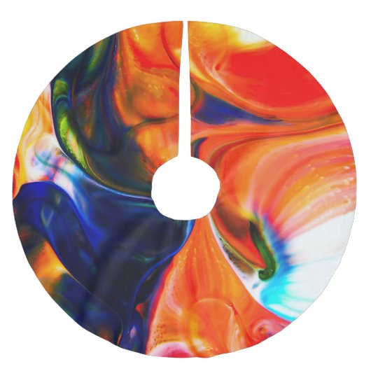 Inktverf exploderen: kleurrijk Abstract Kerstboom Rok (Voorkant)