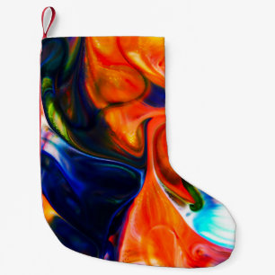 Inktverf exploderen: kleurrijk Abstract Kleine Kerstsok