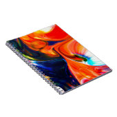 Inktverf exploderen: kleurrijk Abstract Notitieboek (Rechterzijde)