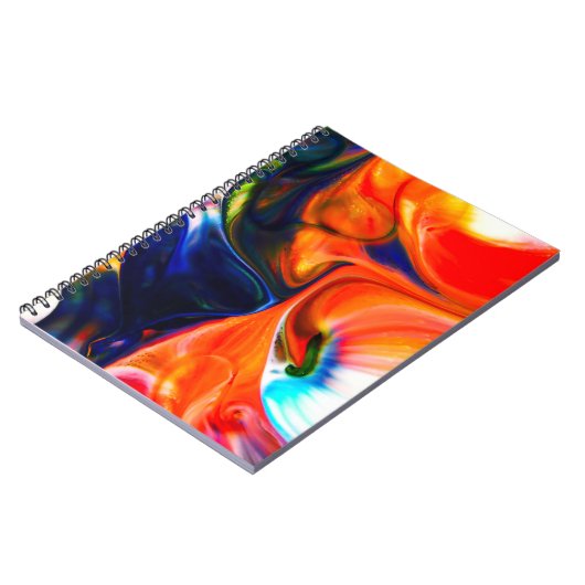 Inktverf exploderen: kleurrijk Abstract Notitieboek (Linkerzijde)