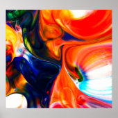 Inktverf exploderen: kleurrijk Abstract Poster (Voorkant)