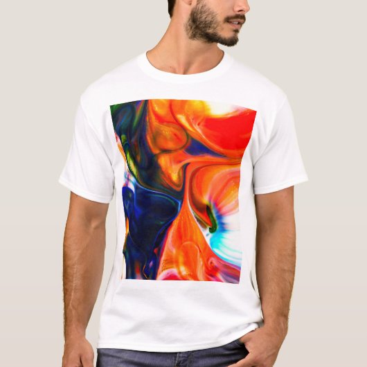 Inktverf exploderen: kleurrijk Abstract T-shirt (Voorkant)