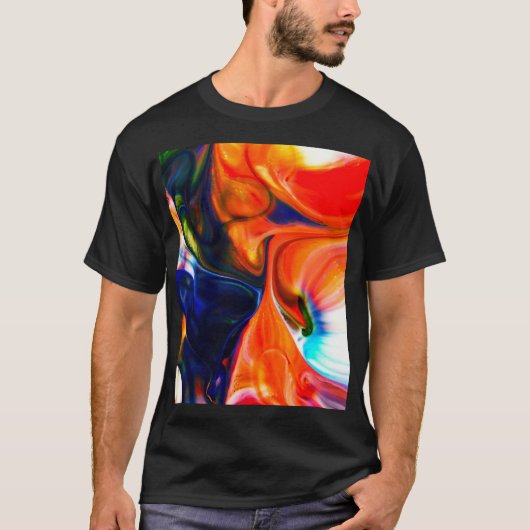 Inktverf exploderen: kleurrijk Abstract T-shirt (Voorkant)