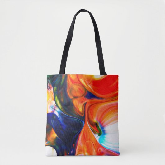 Inktverf exploderen: kleurrijk Abstract Tote Bag (Voorkant)