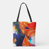 Inktverf exploderen: kleurrijk Abstract Tote Bag (Achterkant)