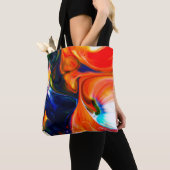 Inktverf exploderen: kleurrijk Abstract Tote Bag (Dichtbij)