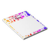 Inktverf plastic plaatje kleurig, heldere regenboo notitieblok (Schuin)