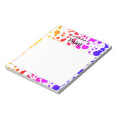 Inktverf plastic plaatje kleurig, heldere regenboo notitieblok (Linkerzijde)