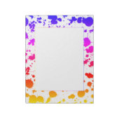 Inktverf plastic plaatje kleurig, heldere regenboo notitieblok (Linkerzijde)