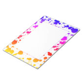 Inktverf plastic plaatje kleurig, heldere regenboo notitieblok (Schuin)