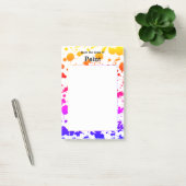 Inktverf plastic plaatje kleurig, heldere regenboo post-it® notes (Kantoor)