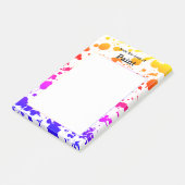 Inktverf plastic plaatje kleurig, heldere regenboo post-it® notes (Schuin)
