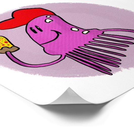 inktvis afdrukken poster (Hoek)