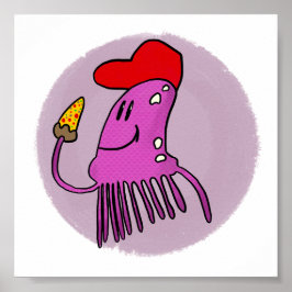 inktvis afdrukken poster