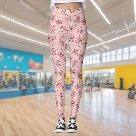 Inktvis Chef Cartoon Patroon Leggings