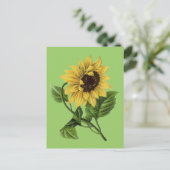 inktvis Dandy Sunflower Briefkaart (Staand voorkant)