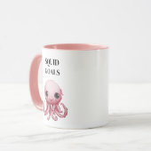 Inktvis Doelen Roze Cute Mok (Voorkant links)