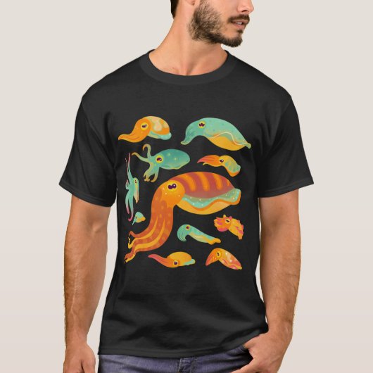 Inktvis - donker t-shirt (Voorkant)