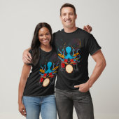 Inktvis Drums Muziek Liefhebber Grappig T-shirt (Unisex)