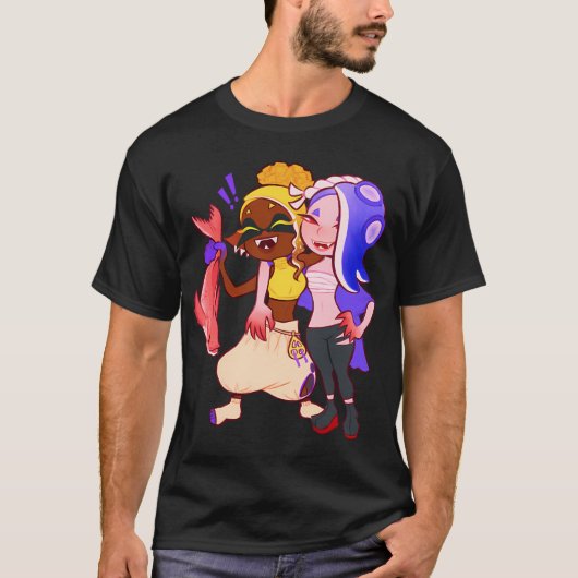 Inktvis en Octopus Vrienden T-shirt (Voorkant)