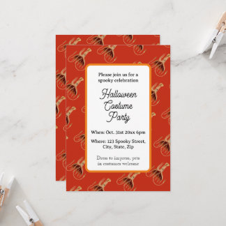 inktvis Halloween Party Kaart