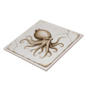  inktvis keramische Tegel Tegeltje (Zijkant)