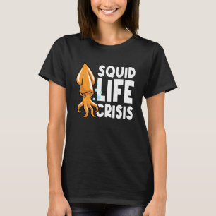 Inktvis Levenscrisis Octopus Inktvis Sepia Ink T-shirt