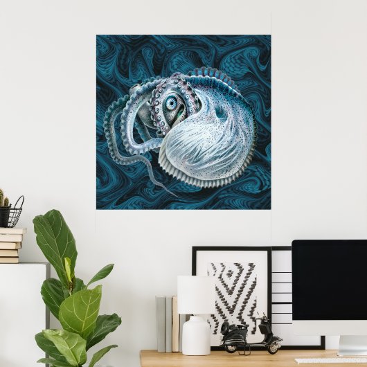  inktvis Nautilus Argonaut Poster (Thuiskantoor)