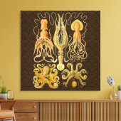 Inktvis Octopus Pijlinktvis Mariene Natuur Canvas Afdruk (Insitu (Woonkamer))