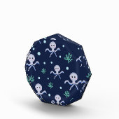 Inktvis onder de zee kinderpatroon fotoblokken (Rechts)