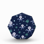 Inktvis onder de zee kinderpatroon fotoblokken (Voorkant)