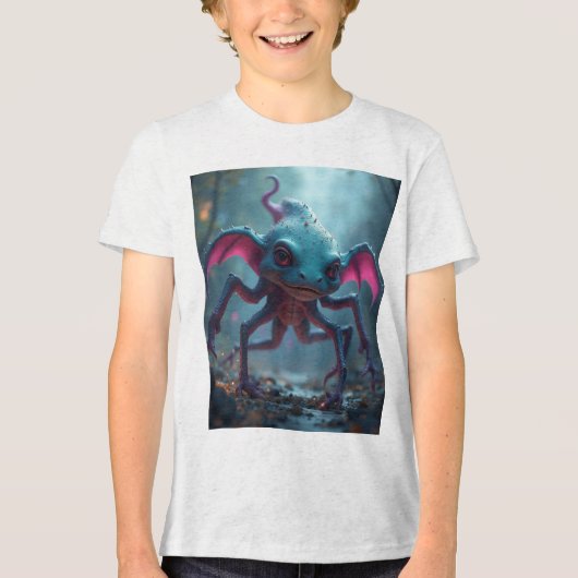 Inktvis spel monster Tri-Blend shirt (Voorkant)