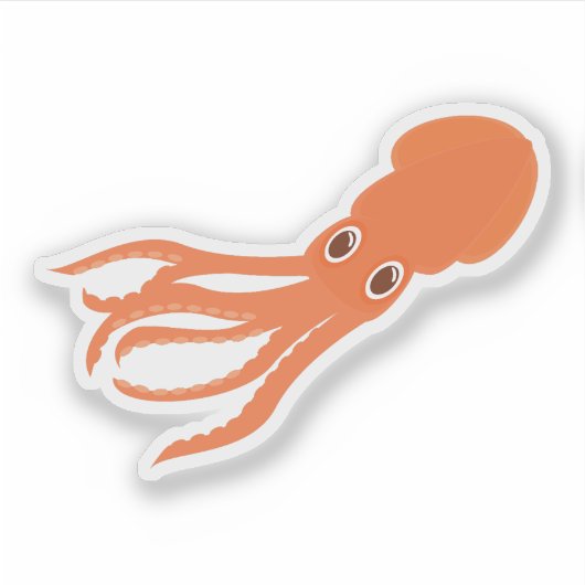 Inktvis Sticker (Voorkant)