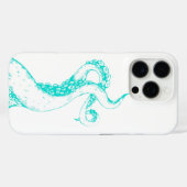 inktvis tentakels aqua iPhone hoesje (Achterkant (horizontaal))