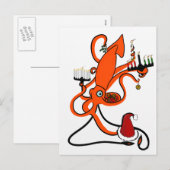 Inktvis Wintervakantie Feestdagenkaart (Voorkant / Achterkant)