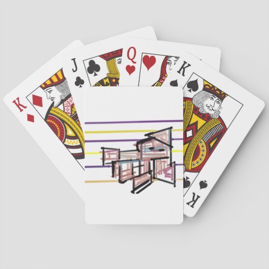 Inktvis zomergeluk pokerkaarten (Achterkant)