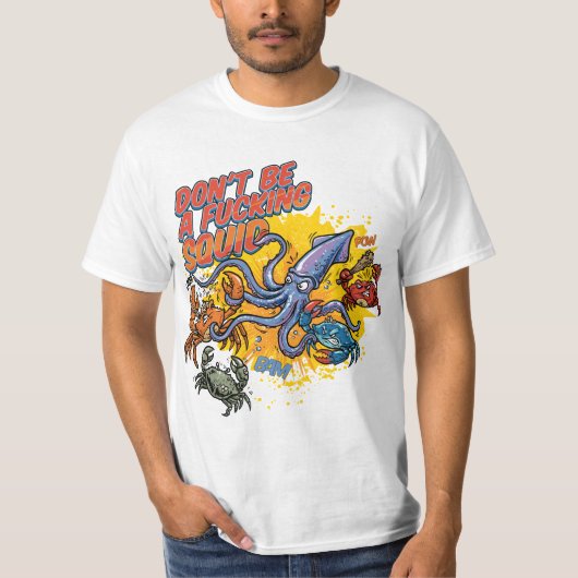 Inktvisgevechten T-shirt (Voorkant)