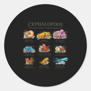 Inktvissen octopus liefhebber oceaan zee dier biol ronde sticker
