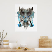 Inktvlek Fantasie Poster (Keuken)