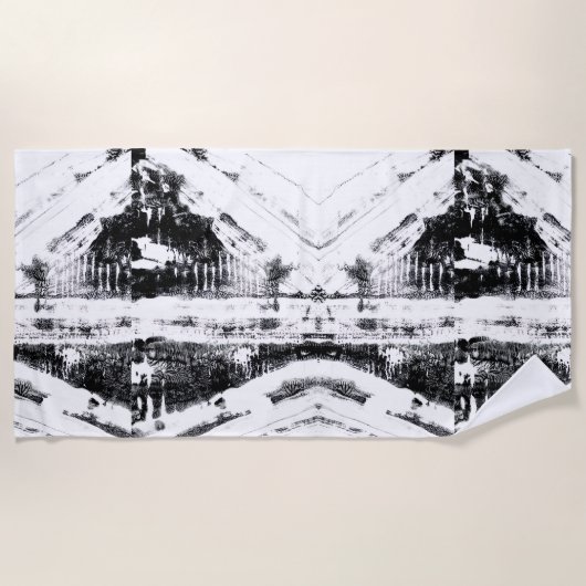 Inktvlek Graffiti Strandtowel Strandlaken (Voorkant)