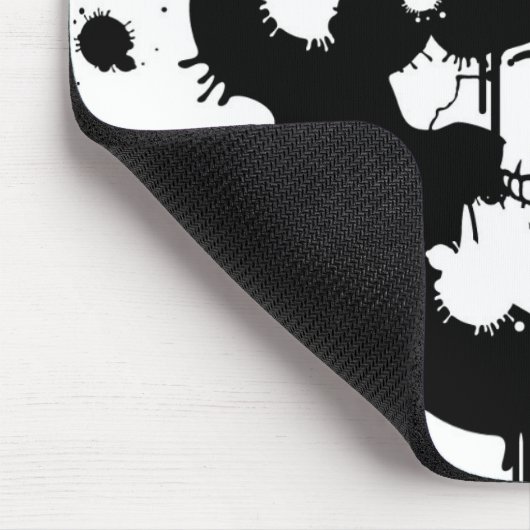 inktvlekken Creëer een schedel Silhouette Muismat (Hoek)