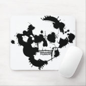 inktvlekken Creëer een schedel Silhouette Muismat (Met muis)