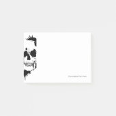 inktvlekken Creëer een schedel Silhouette Post-it® Notes (Voorkant)