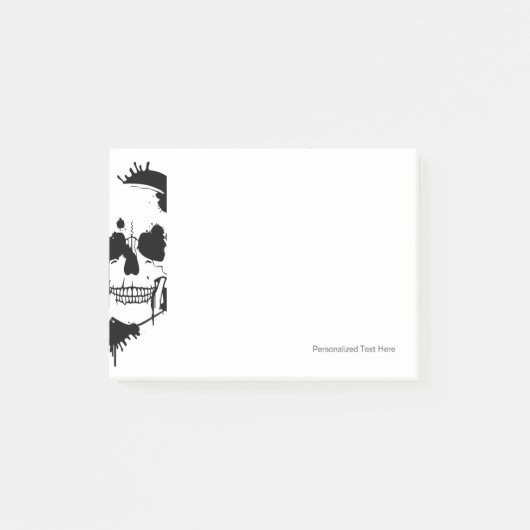 inktvlekken Creëer een schedel Silhouette Post-it® Notes (Voorkant)