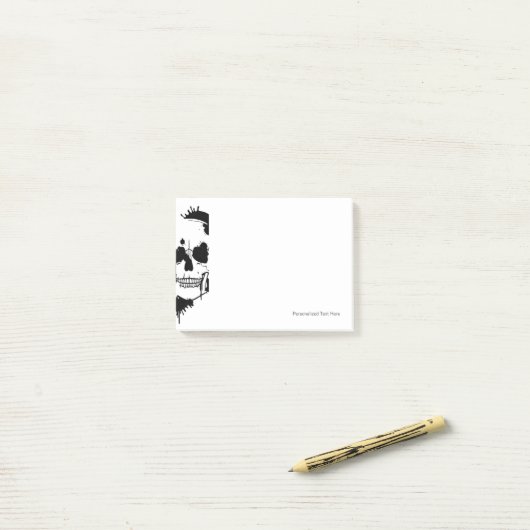inktvlekken Creëer een schedel Silhouette Post-it® Notes (Op bureau)