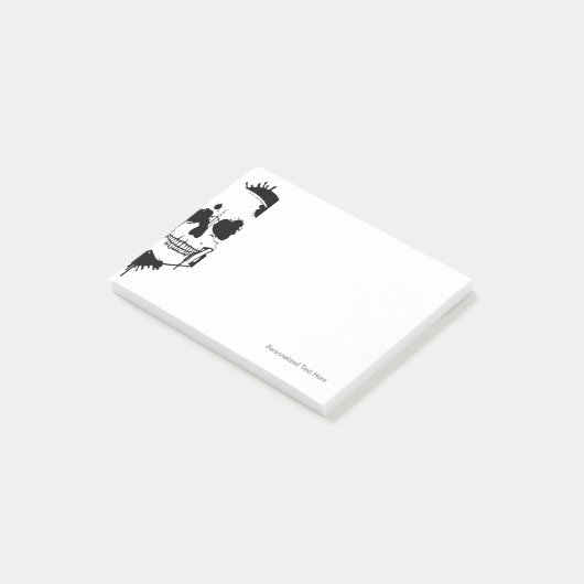 inktvlekken Creëer een schedel Silhouette Post-it® Notes (Schuin)