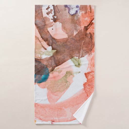 Inktvlekken op wit papier, acryl, kunst, a badhanddoek (Badhanddoek)