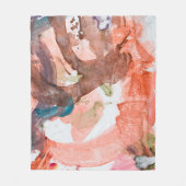 Inktvlekken op wit papier, acryl, kunst, a fleece deken (Voorkant)