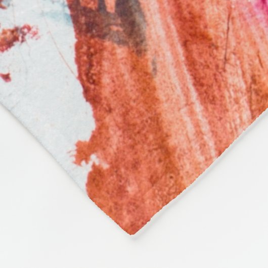 Inktvlekken op wit papier, acryl, kunst, a fleece deken (Hoek)